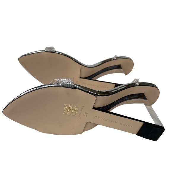 Good AmericanClear Block Heel Clear Straps Sandals Size 5.5 New - Picture 11 of 16
